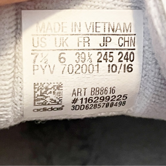 Adidas Samoa Gray Sneakers w Light Blue Stripes Sneaks Women Sz 7.5 Athletic - Picture 8 of 8